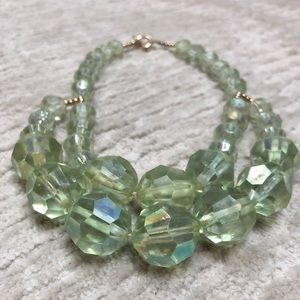 Seafoam green beaded necklace